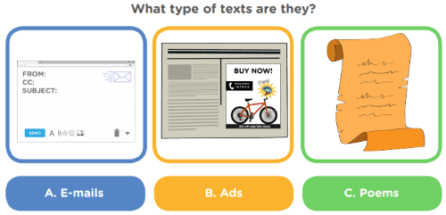 Activity 1: Creative Ads LET’S OBSERVE! Look at the texts in the section “Let’s listen and read” and answer: What type of texts are they?