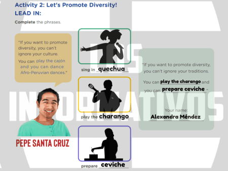 Activity 2: Let's Promote Diversity! LEAD IN: Complete the phrases. “If you want to promote diversity, you can’t ignore your traditions. You can ________________ and you can __________________” Your name:
