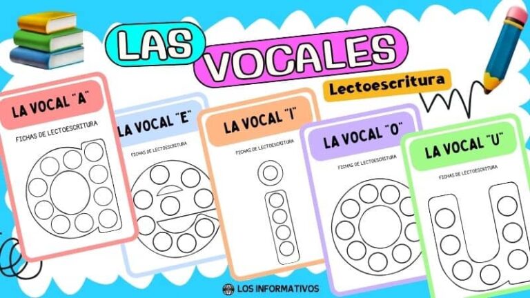 Cuaderno de lectoescritura de las vocales para imprimir